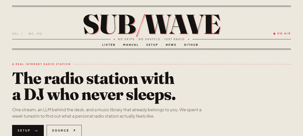 SUB/WAVE - AI Internet Radio